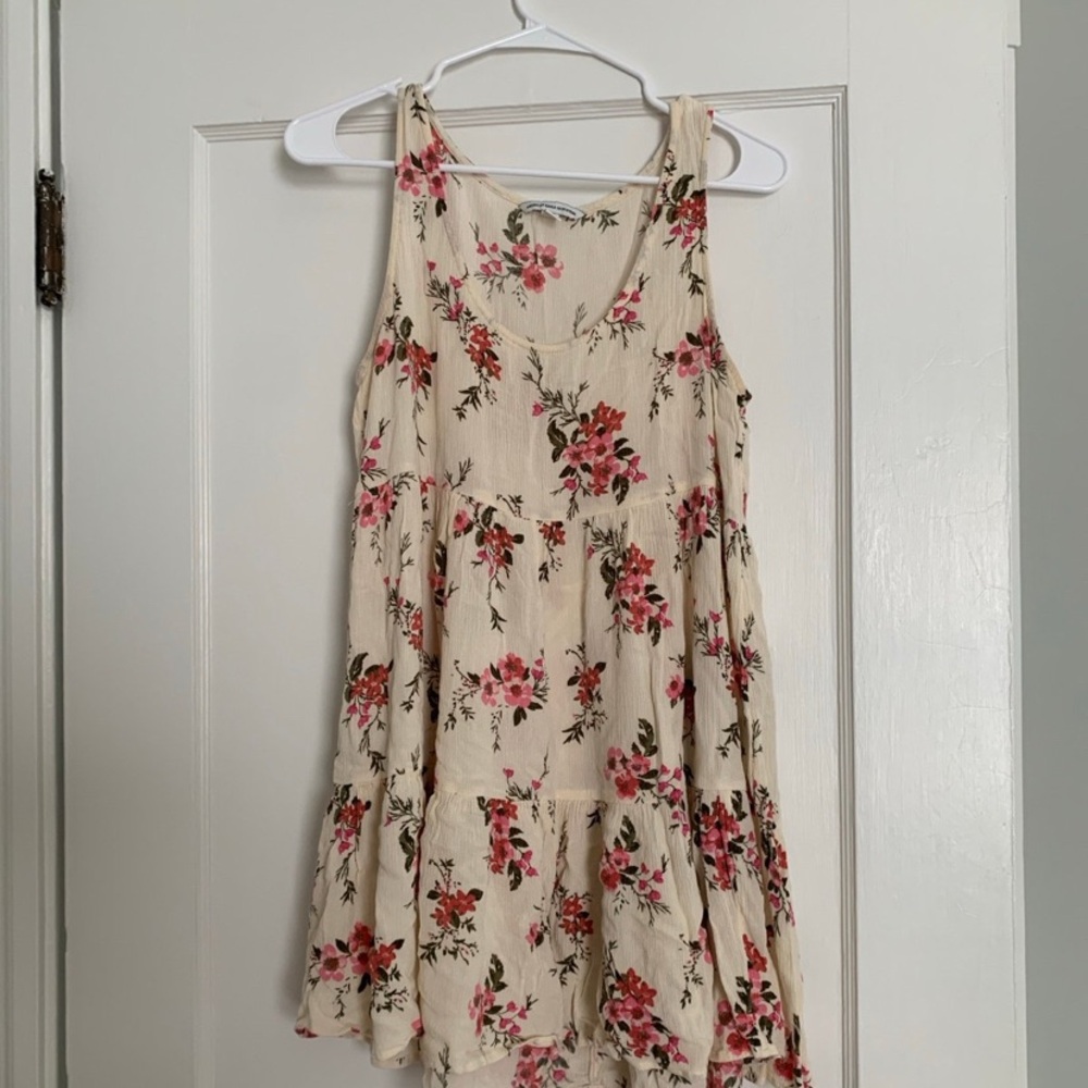 American Eagle Outfitters Floral Dress with Pink and Green Accents
